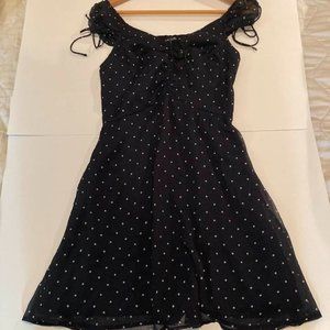 NWT Abercrombie & Fitch Polka Dot Dress in Navy, Size XS